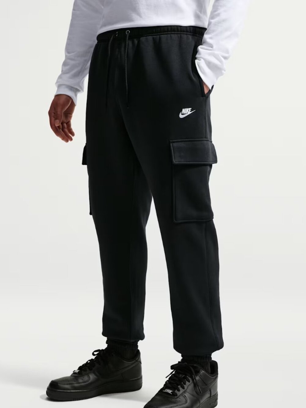 Nike Club Men's Fleece Cargo Pants Black 2XL
